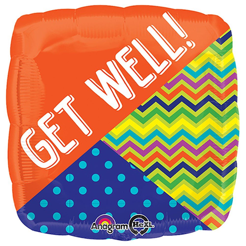Foil Balloon Get Well Wishes 18 Inch