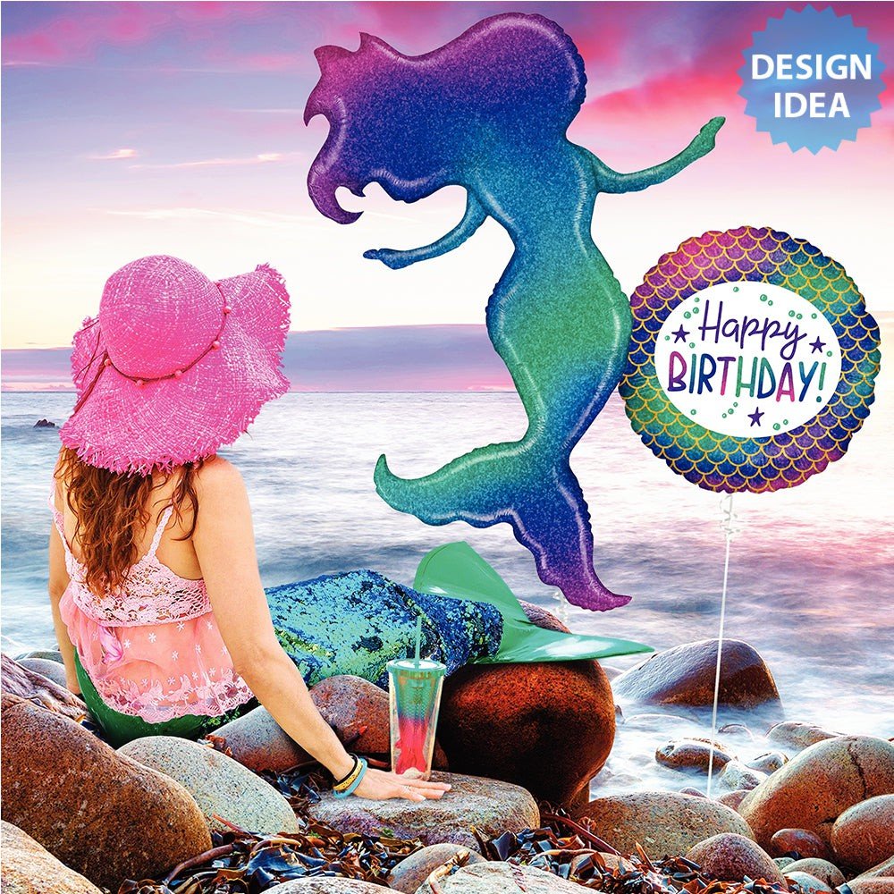 Mermaid Birthday Foil Balloon