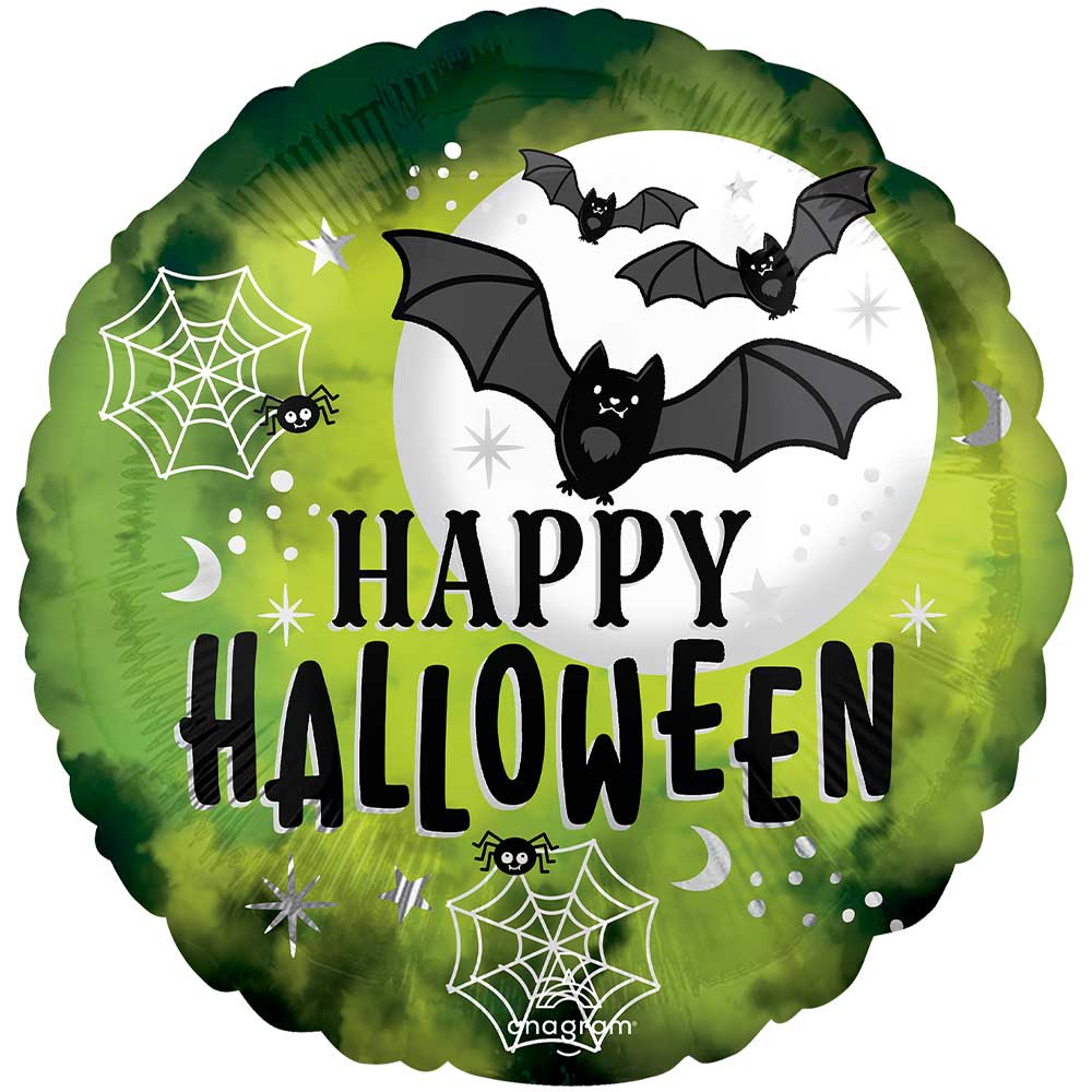 Halloween Foil Balloon Glow Batty 18 Inch