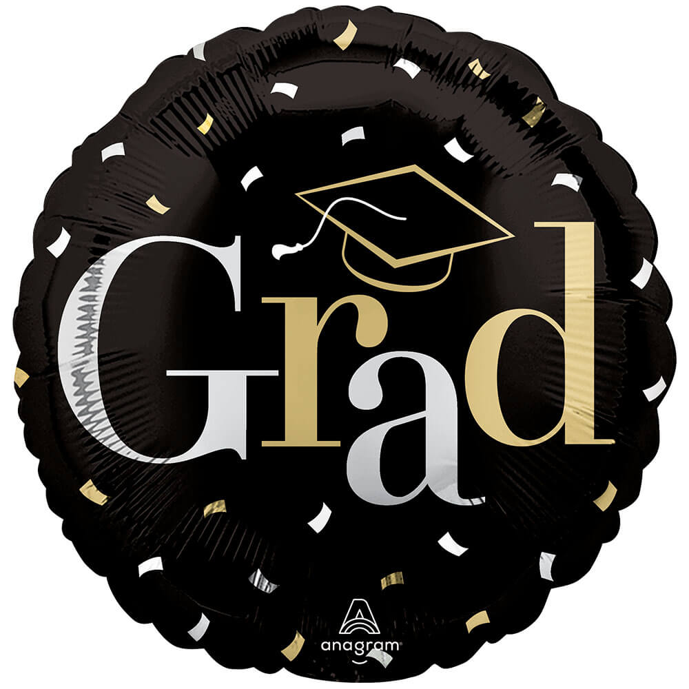 Graduation Foil Balloon 18 Inch Grad Caps