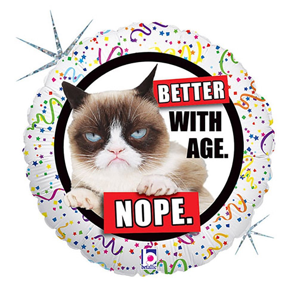 Foil Balloon Grumpy Cat Better With Age Nope