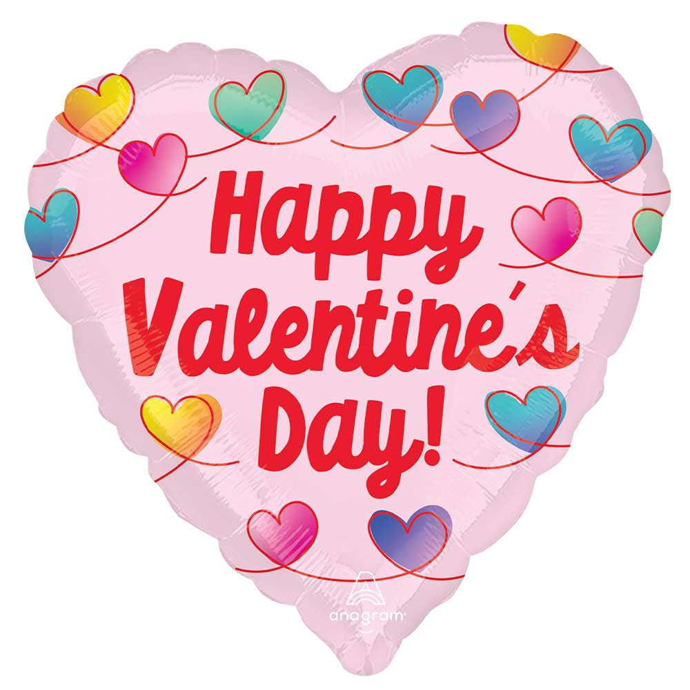 Foil Balloon Happy Valentine's Day Infinite Knots