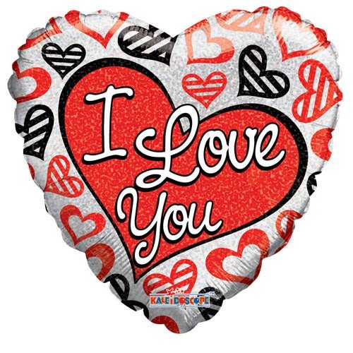 Foil Balloon I Love You Heart