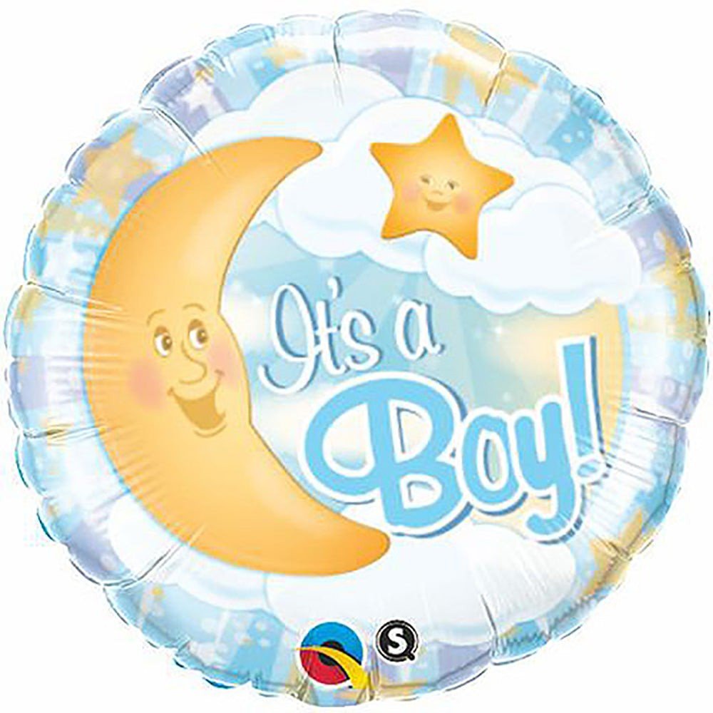 Foil Balloon It's A Boy Celestial Blue