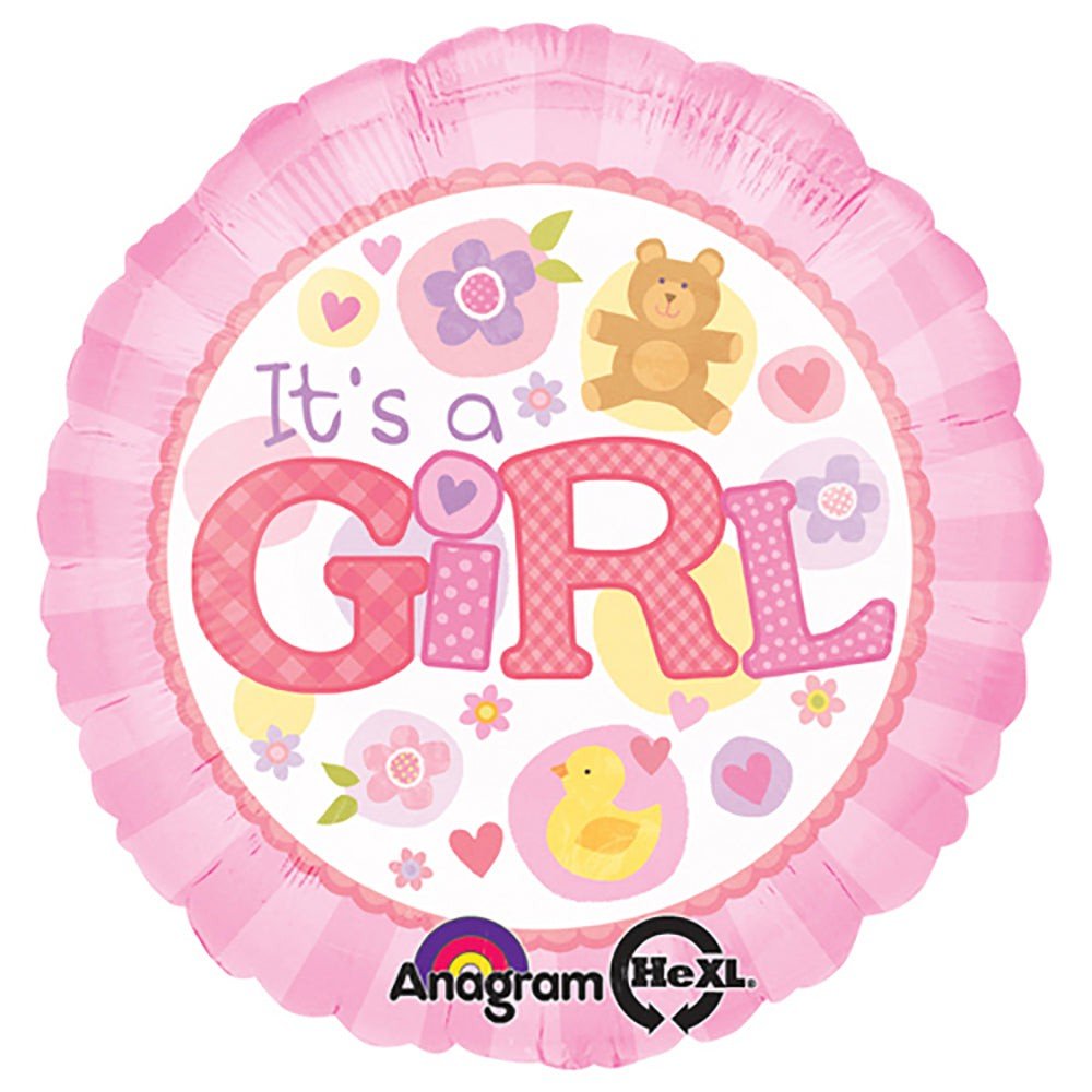 18 Inch Foil Balloon It's A Girl Pink