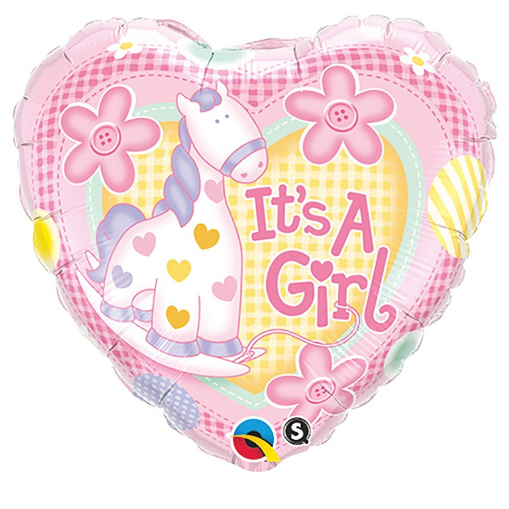 Foil Balloon Girls It's A Girl Soft Pony