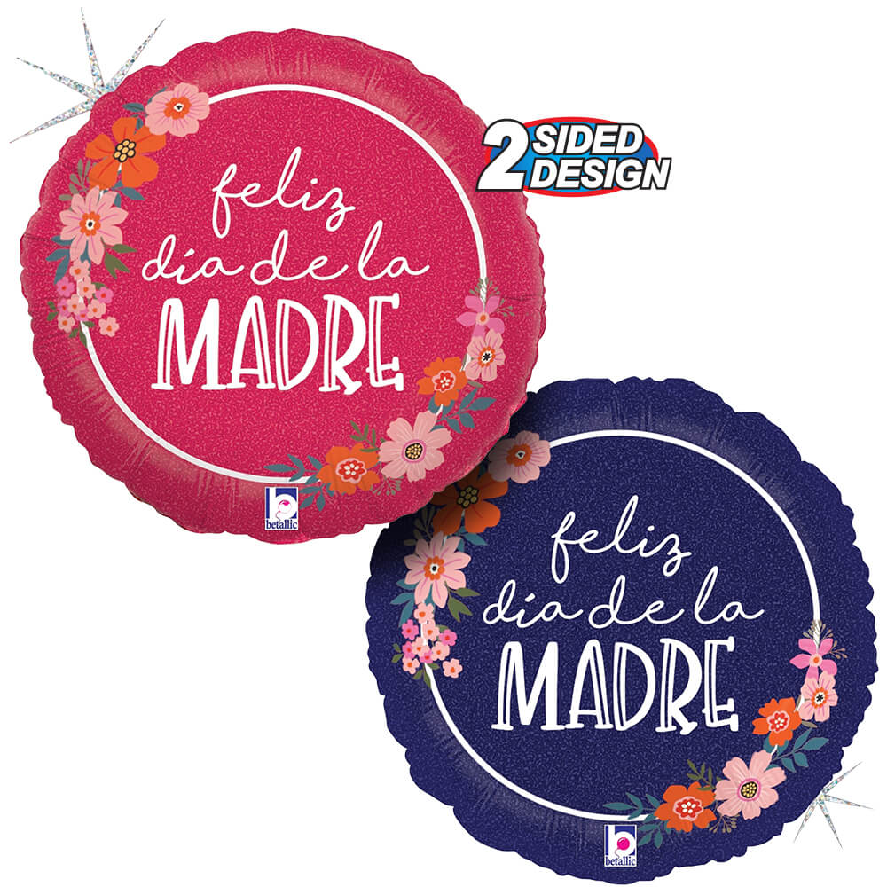 Foil Balloon 18 Inch Mejor Mamá Floral