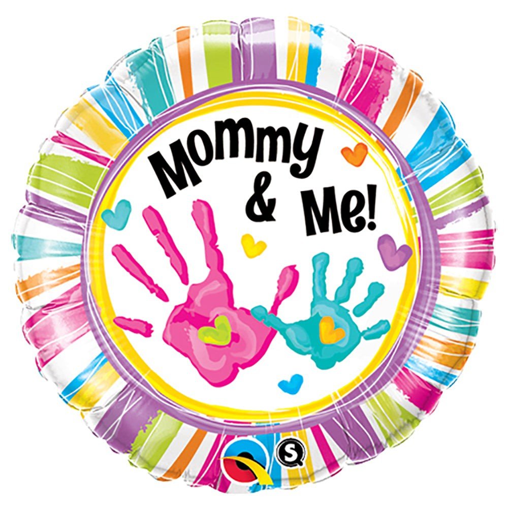 Foil Balloon Mommy & Me Handprints