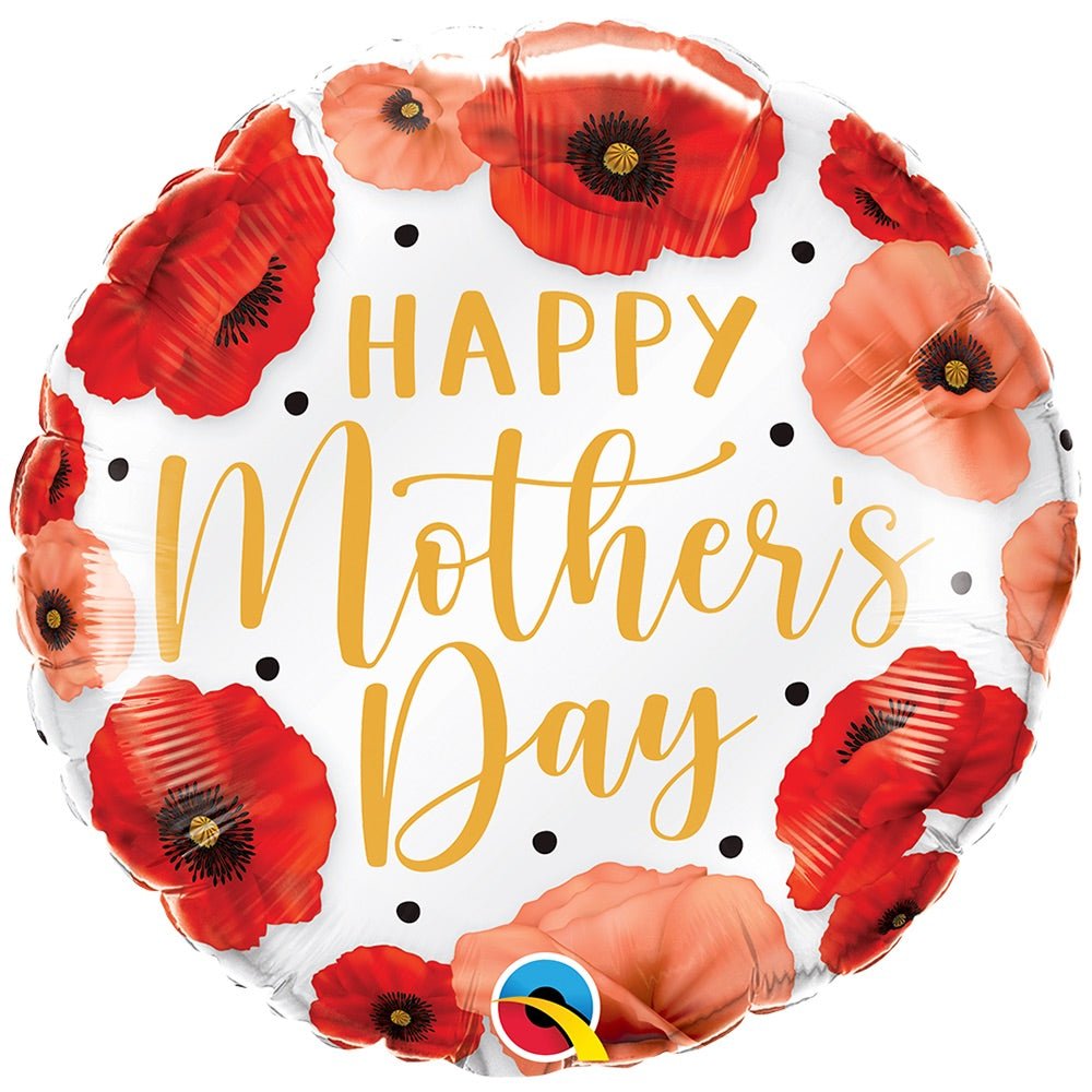 Foil Balloon Mother's Day Pretty Poppies