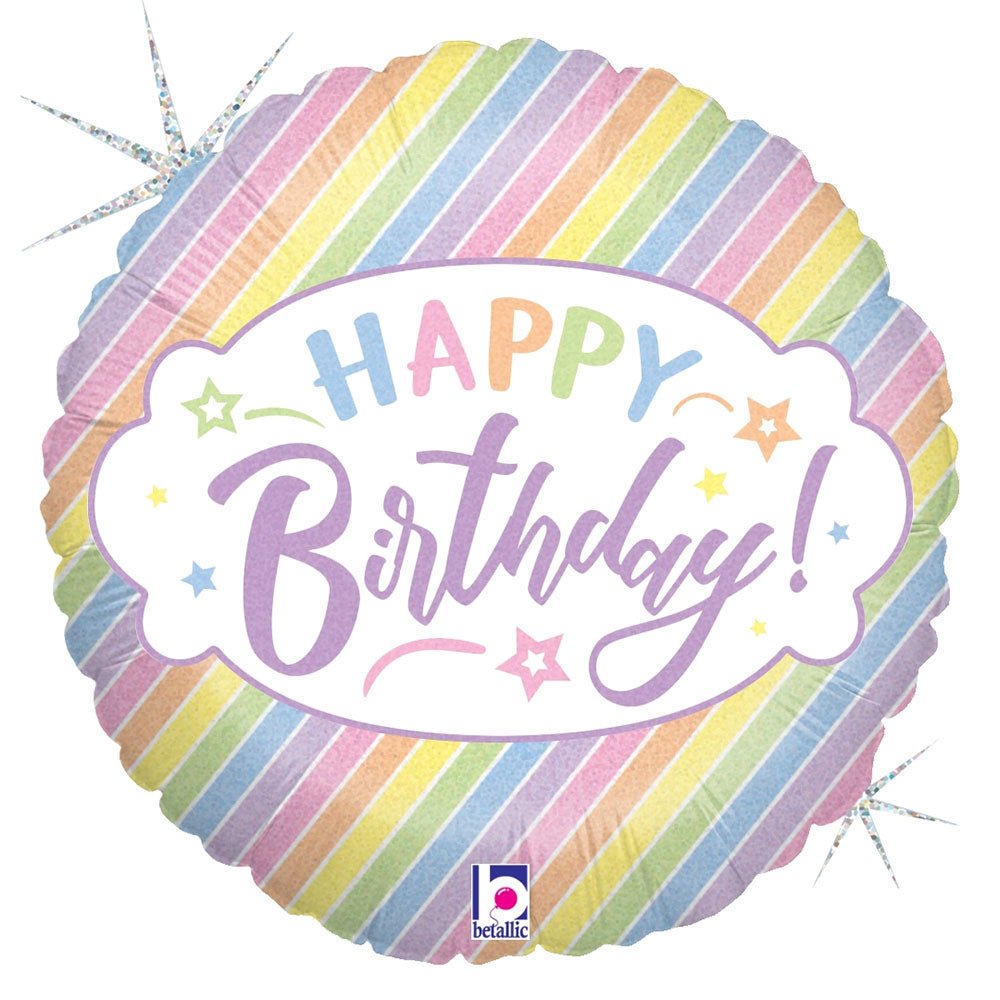 Foil Balloon 18 Inch Pastel Birthday