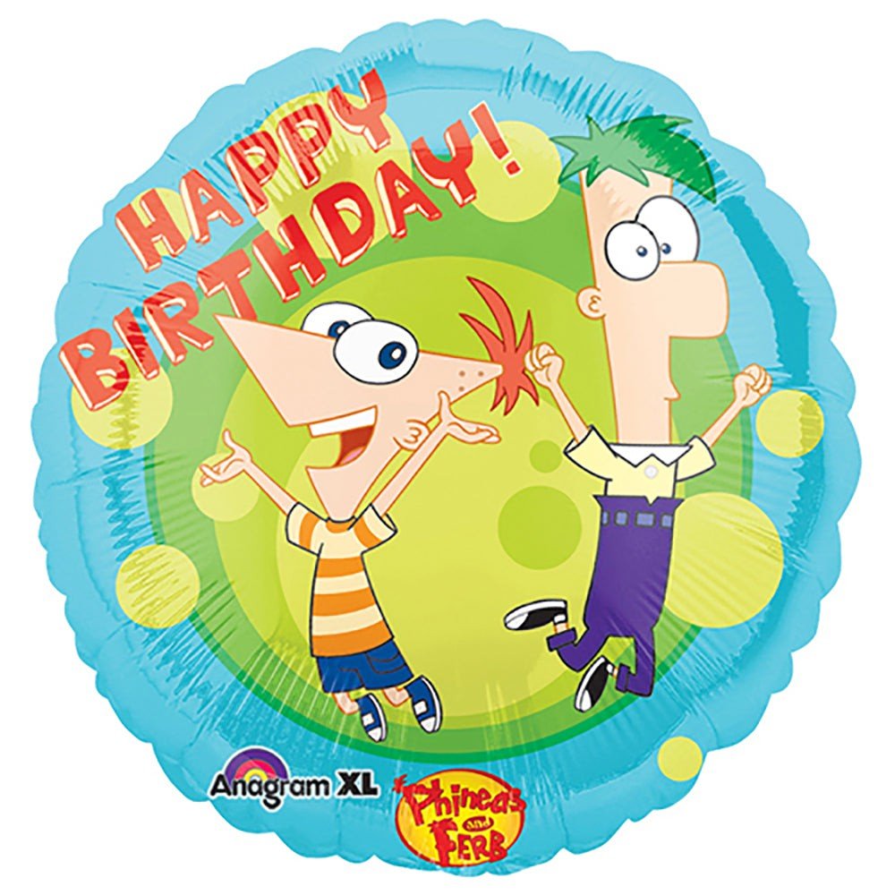 Foil Balloon Phineas and Ferb Birthday