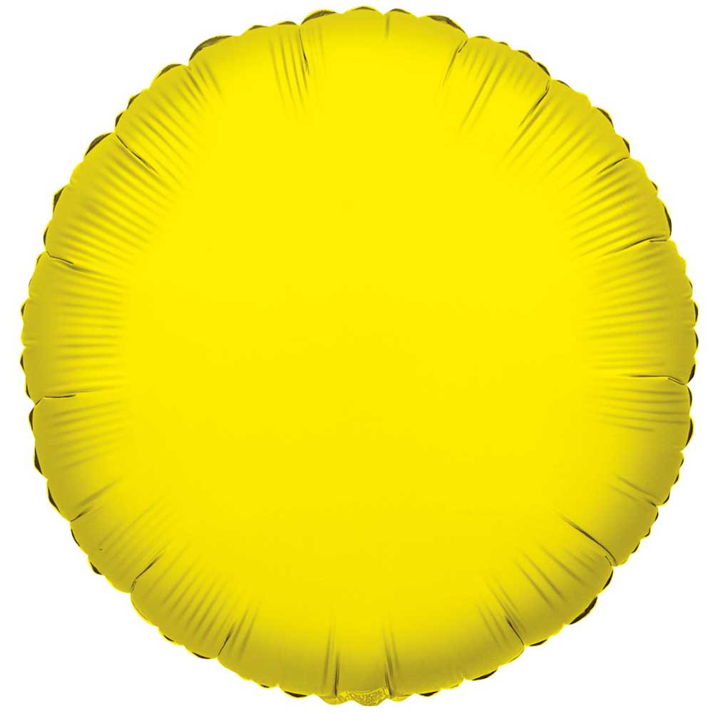 Yellow Foil Balloon 18 Inch Round