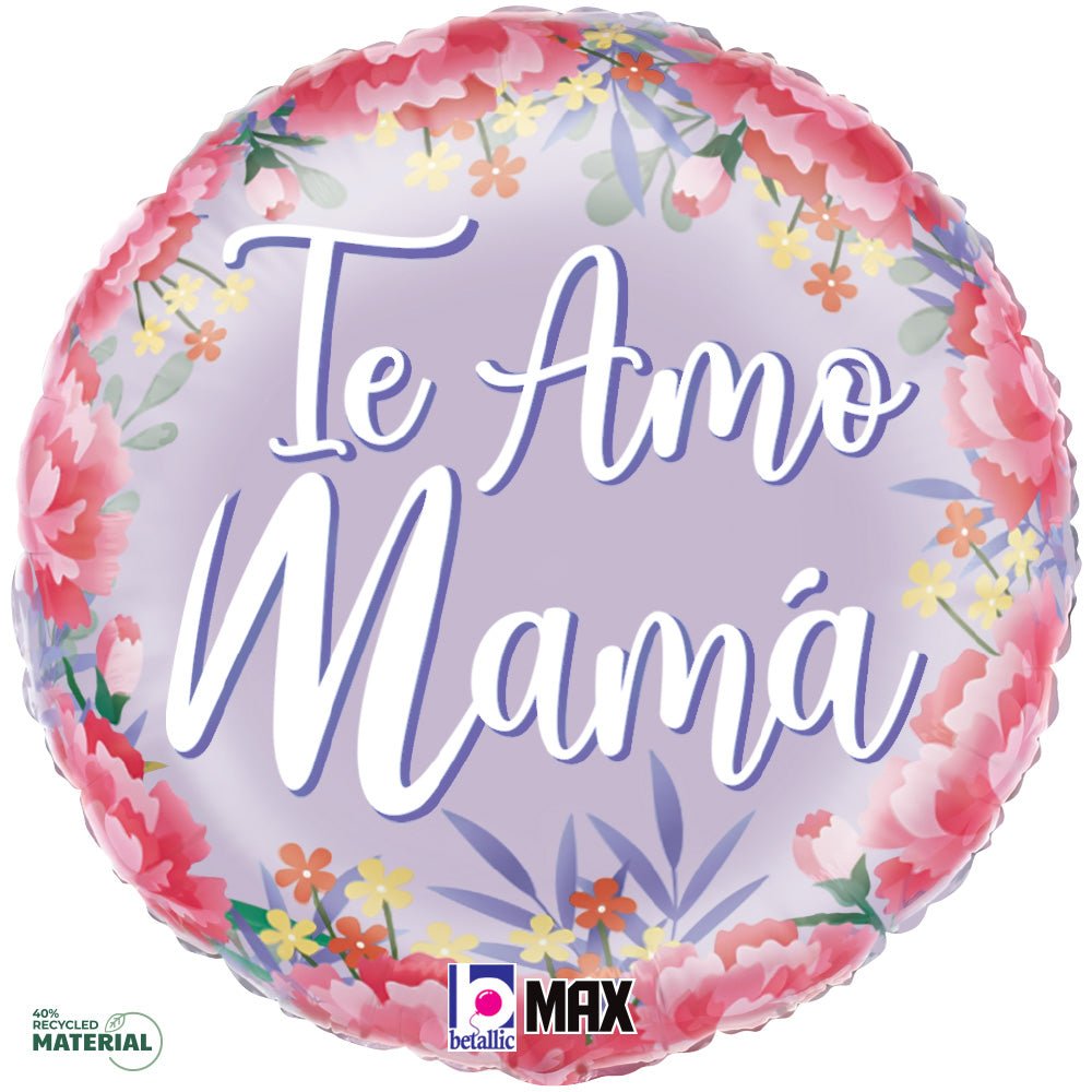 Foil Balloon Satin Floral Te Amo Mama