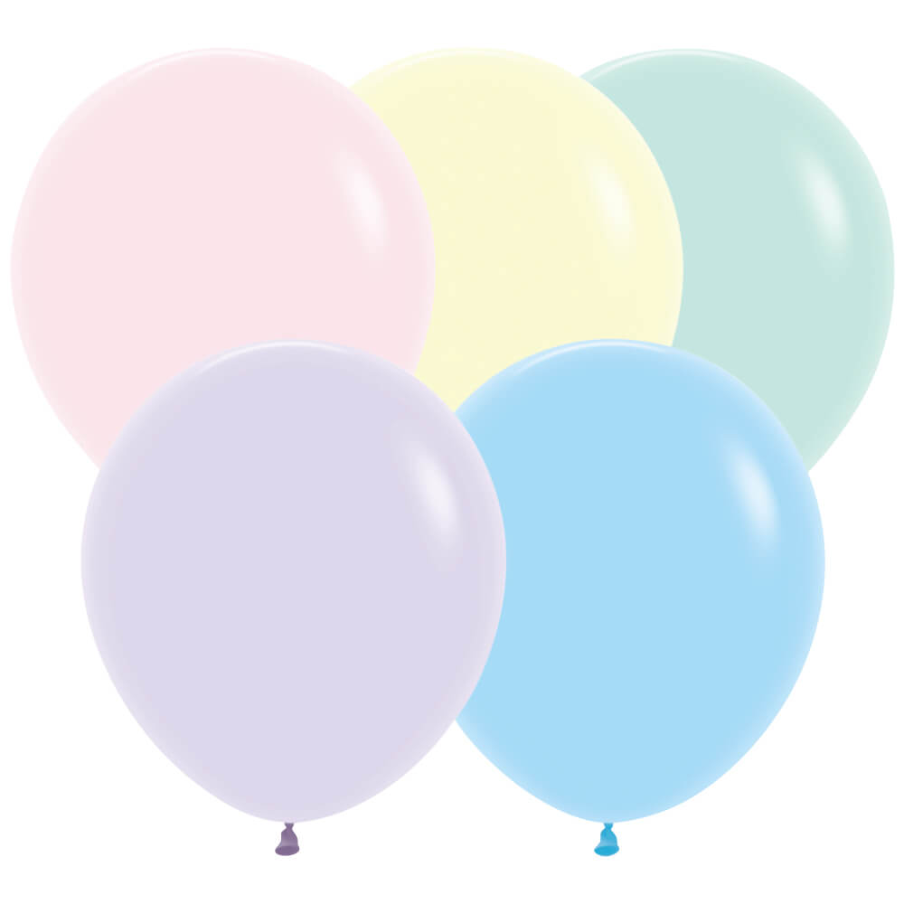 Latex Balloons 18 Inch Pastel Matte Assortment