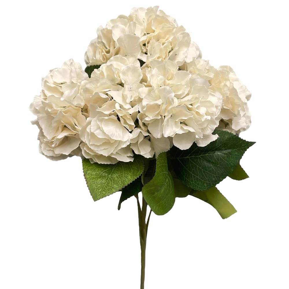 Silk Pongee Hydrangea Bush Beige