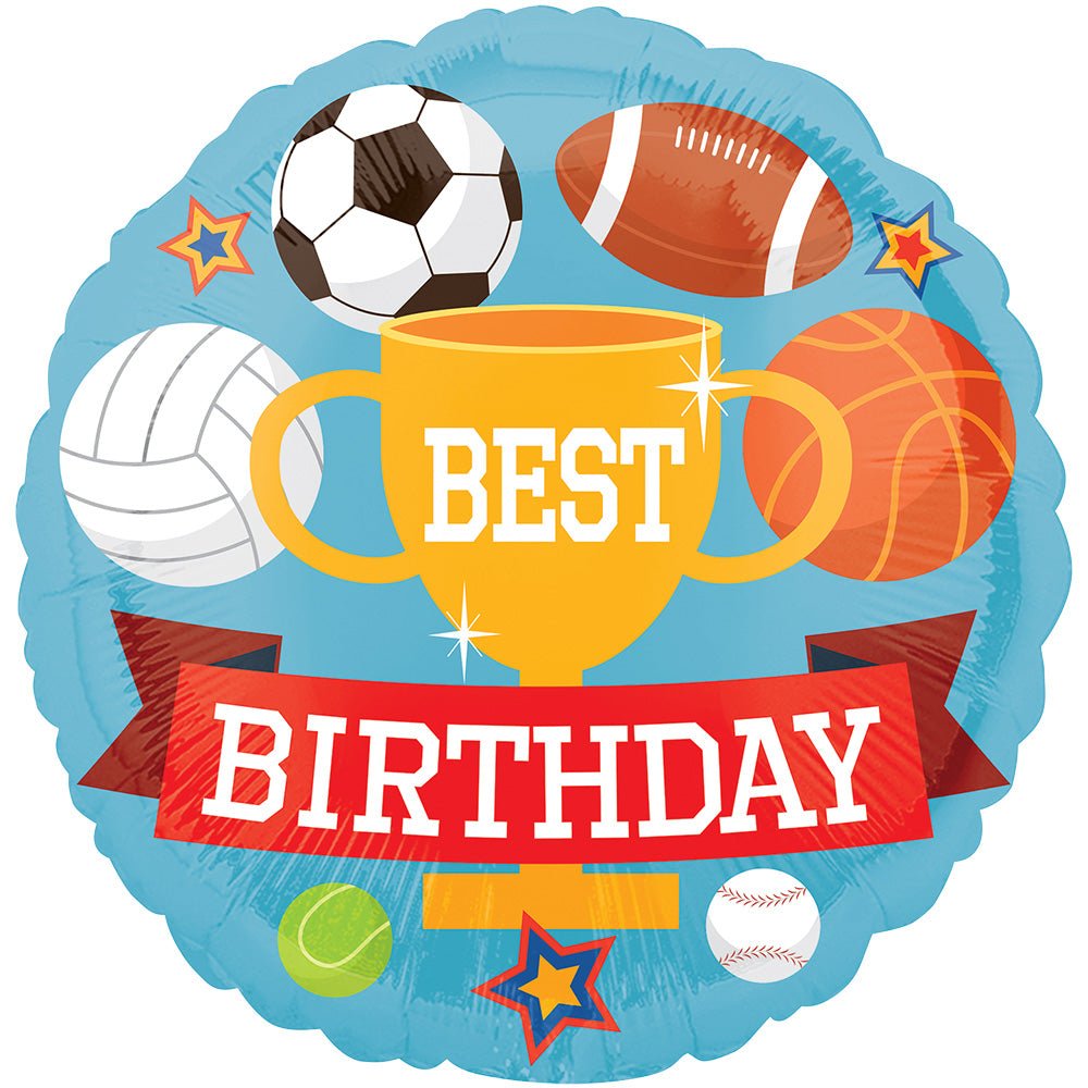 Foil Balloon Sports Best Birthday