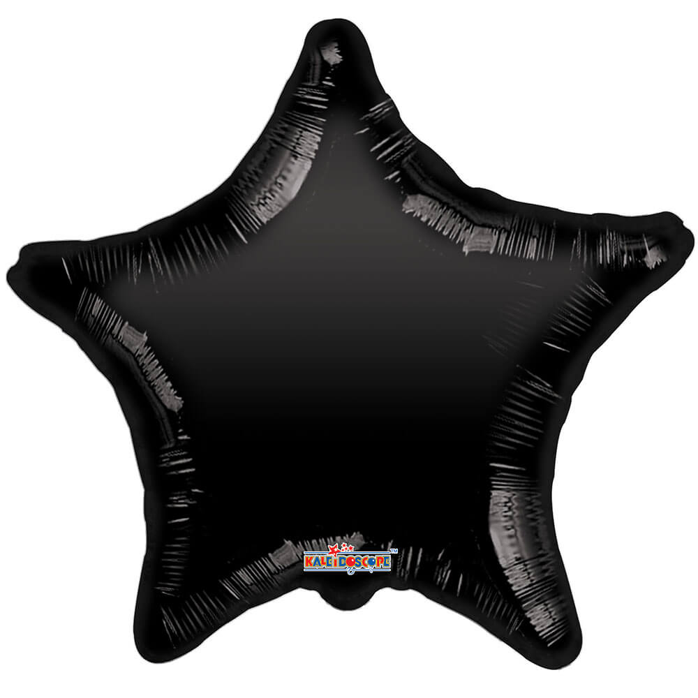 Plastic Balloon 18 Inch Star Black