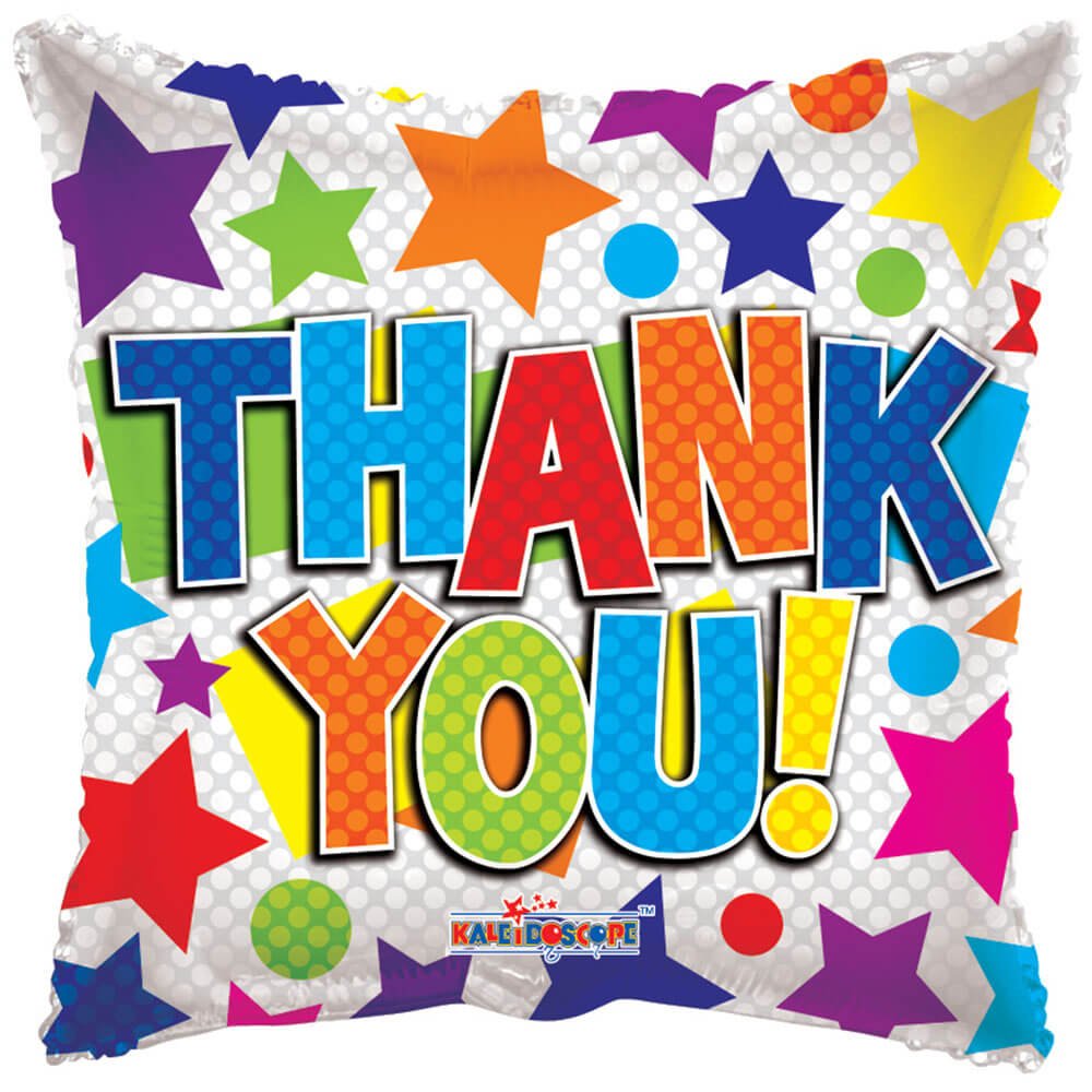 Foil Balloon Thank You Stars & Dots