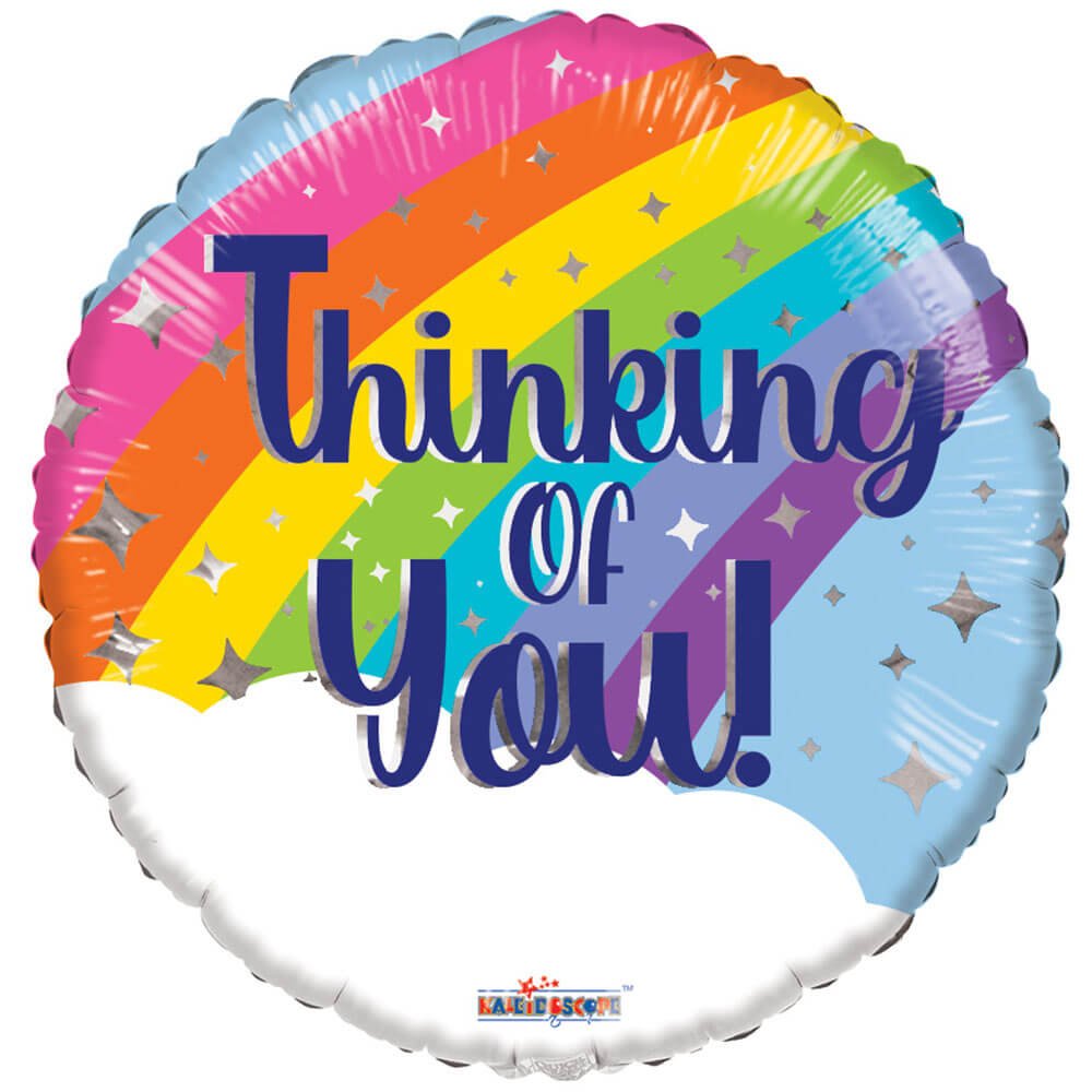 Foil Balloon Thinking of You Rainbow 18 Inch