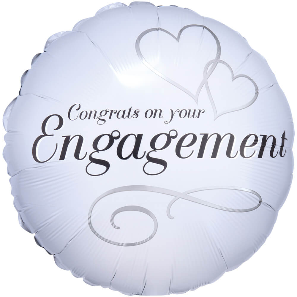 Foil Balloon Two Hearts Engagement