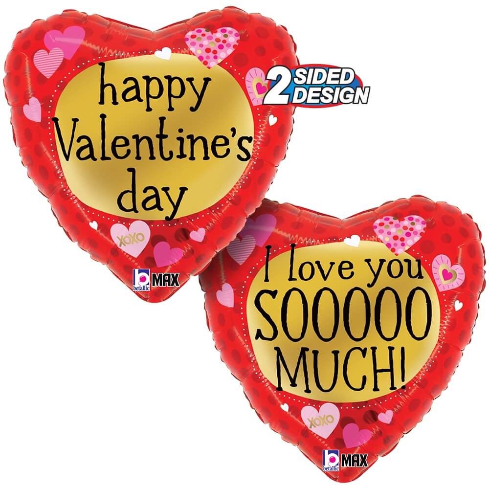 Valentine Hearts Foil Balloon 18 Inch