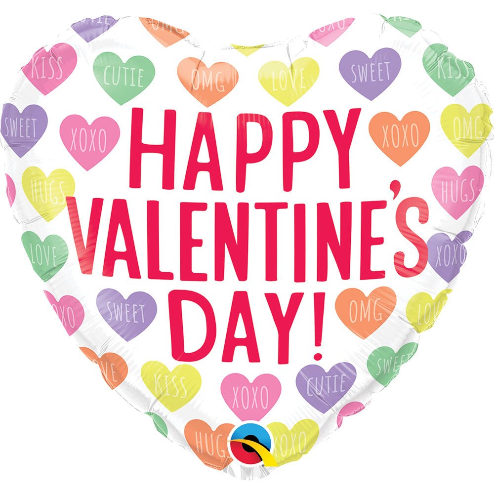 Valentine's Conversation Heart Foil Balloon