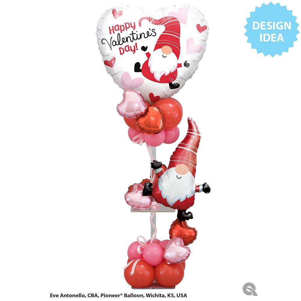 Valentine's Day Gnome Foil Balloon