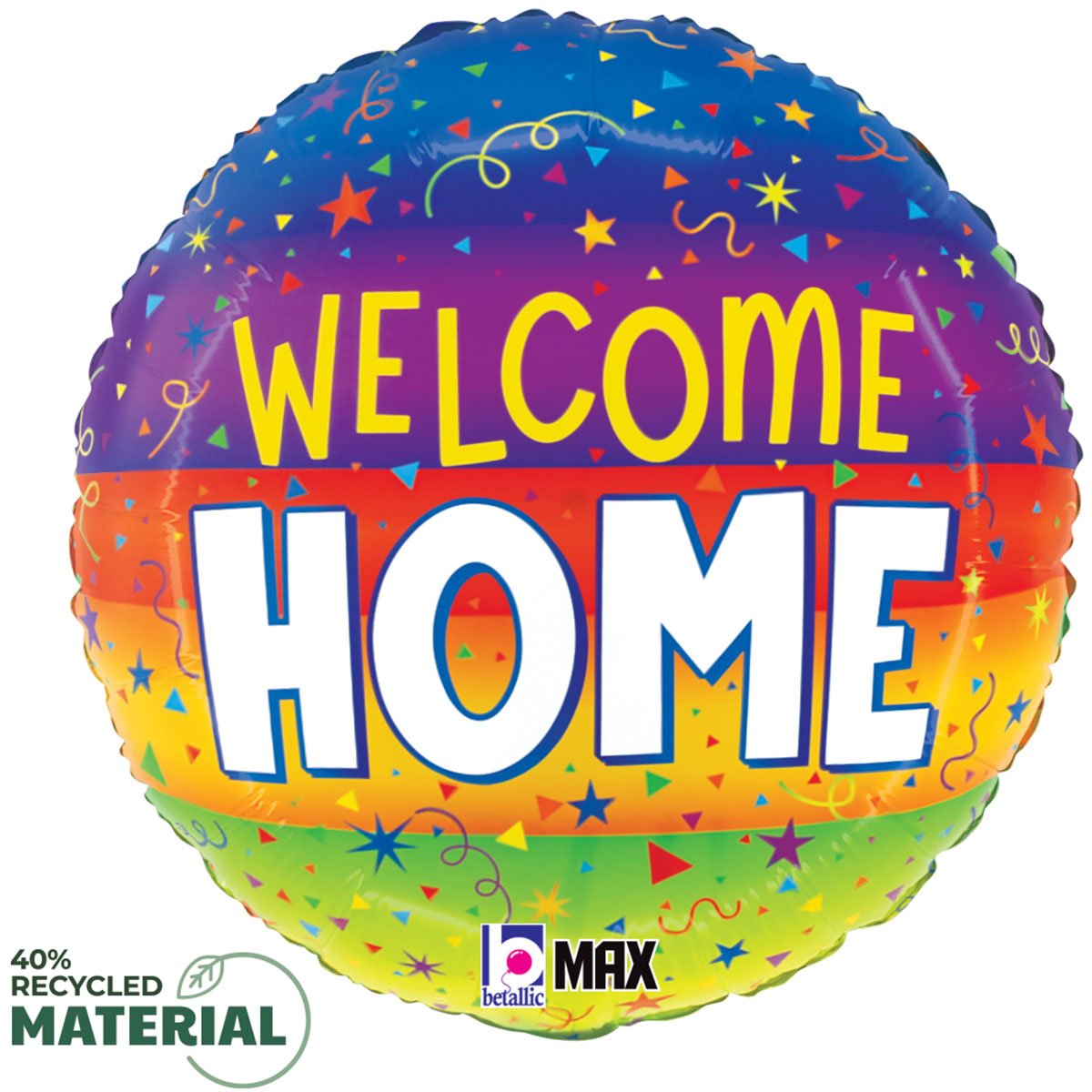 Welcome Home Streamers Foil Balloon