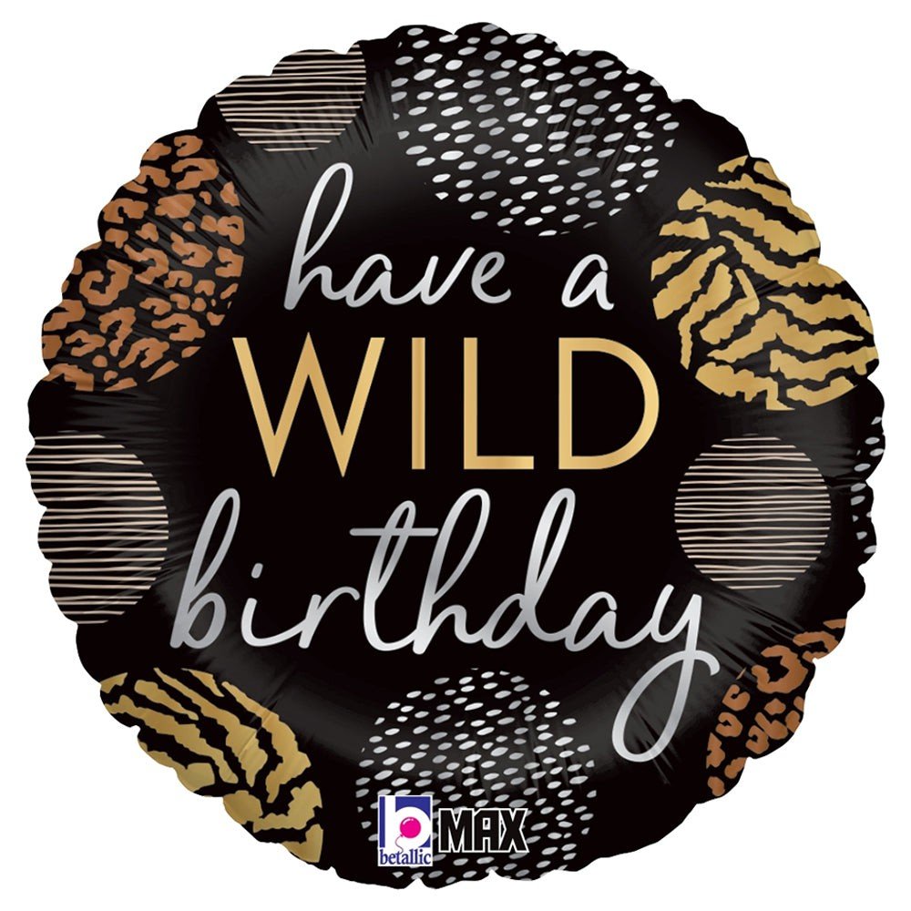Foil Balloon Wild Birthday 18 Inch