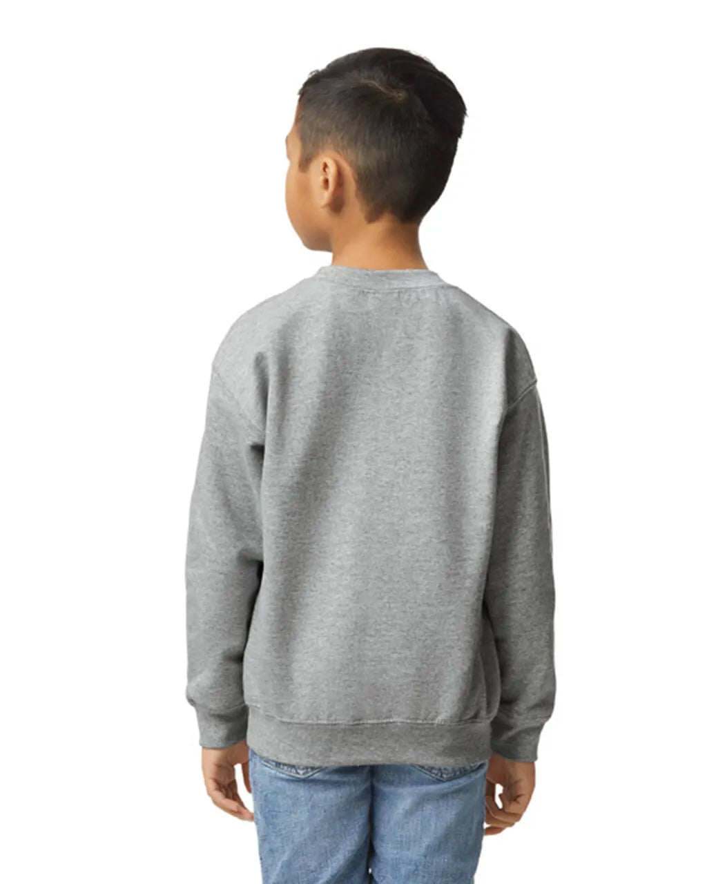 Gildan 18000B Youth Sweatshirt Fabric - Heather Grey, Classic Fit, Seamless Body (1 Piece)
