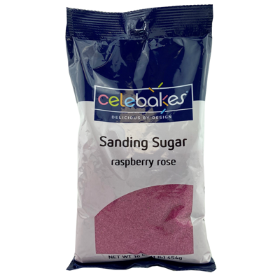 Raspberry Rose Sanding Sugar - 16 Ounce