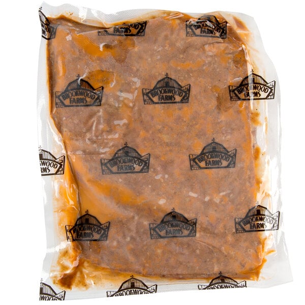 Brookwood Farms 5 lb. Frozen Pulled Pork BBQ with JJ's Red Sauce - 4/Case