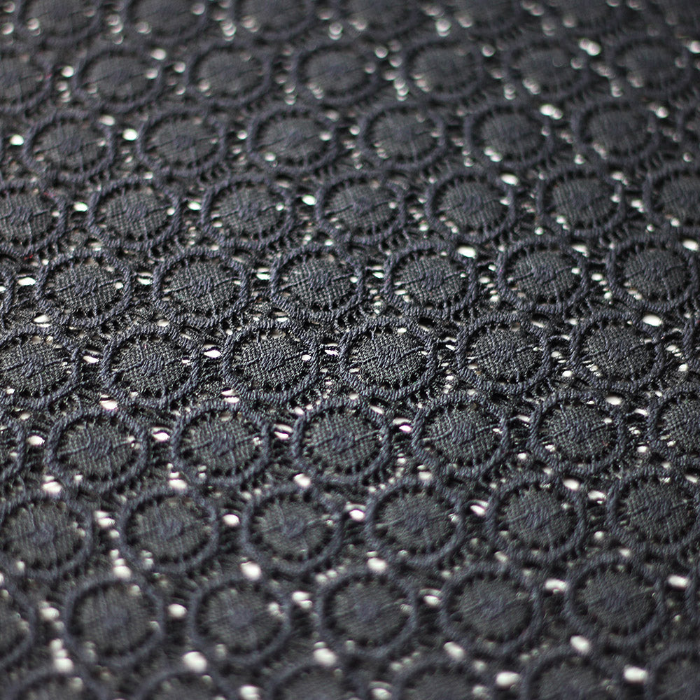 Victorian Stretch Lace Nylon Spandex Fabric - Multiple Colors, Polka Dot Lace, 58/60" Width, 170 GSM (1 Yard)