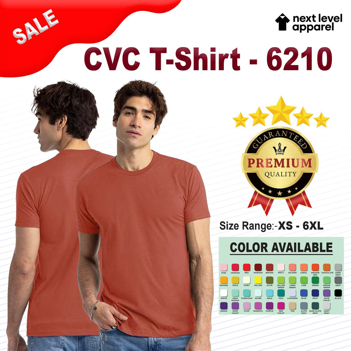 Next Level® Crewneck Short Sleeve CVC T-Shirt
