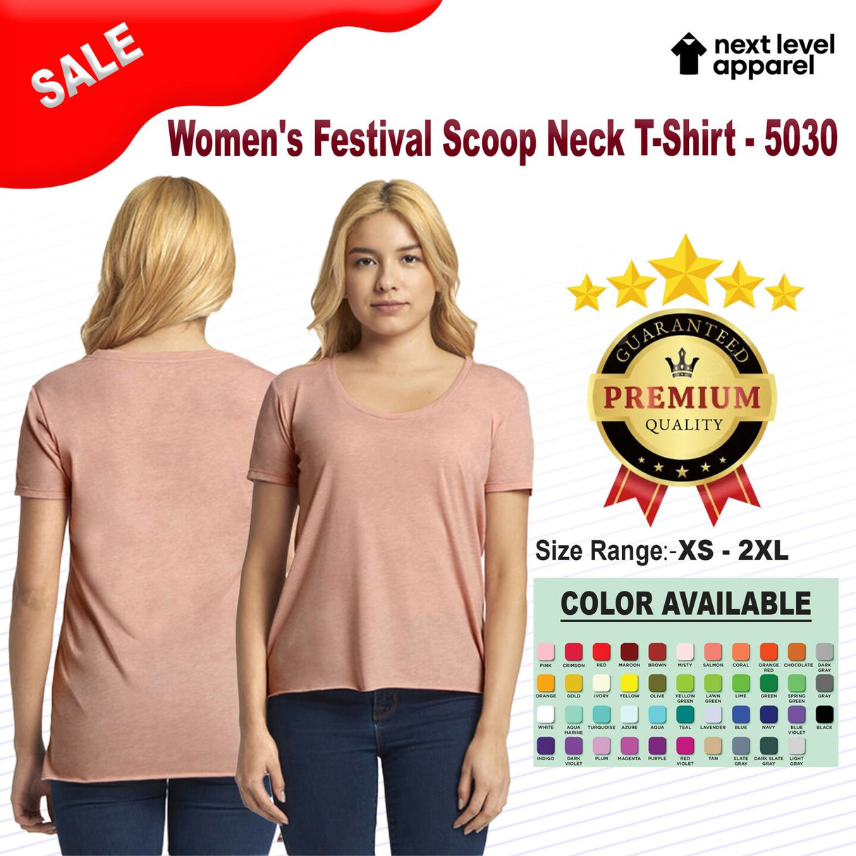 Next Level® Women's Festival Scoop Neck T-Shirt
