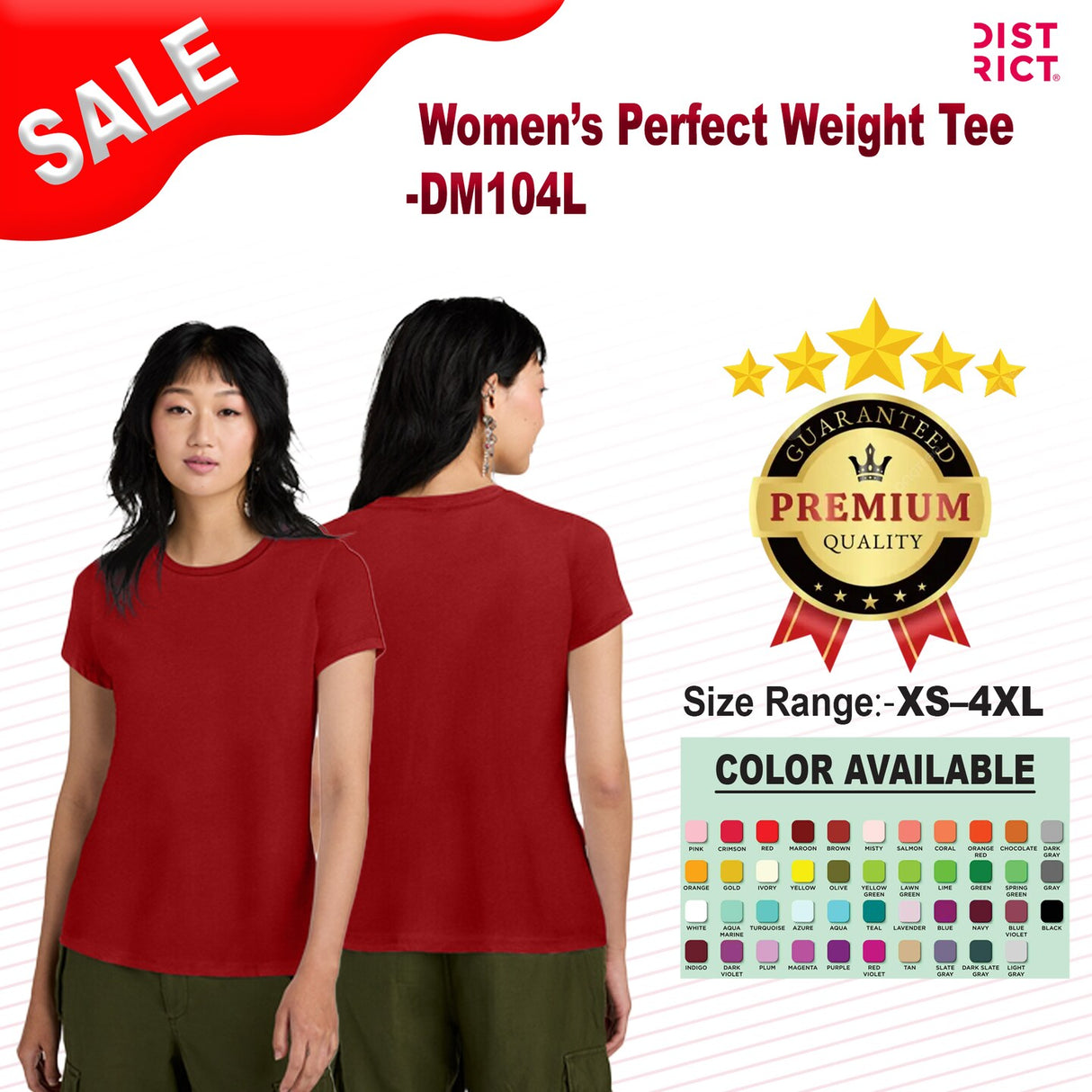 District® Women’s Perfect Weight Short Sleeve Crew Neck Tee