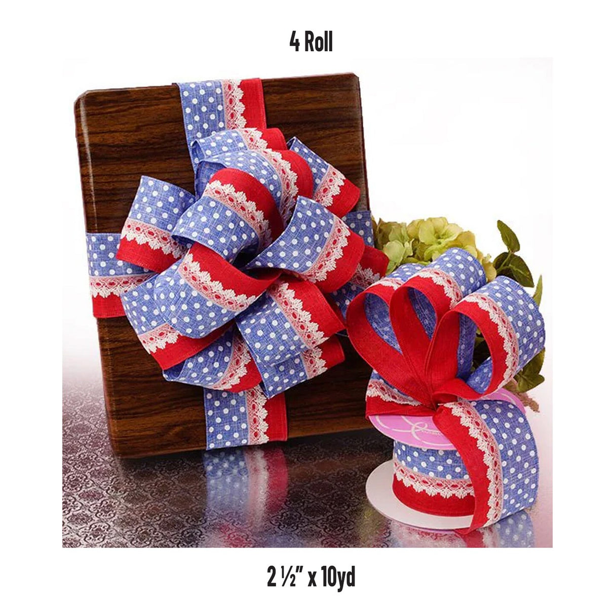 Multi Patriotic Ribbon 2.5" x 10 Yards