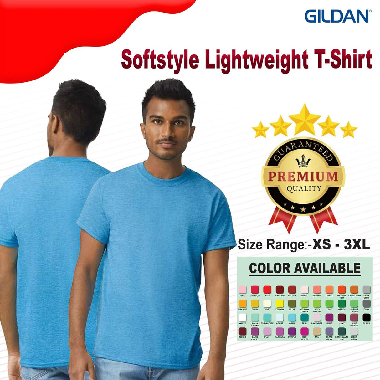 Gildan® Softstyle Lightweight Short Sleeve Crewneck T-Shirt