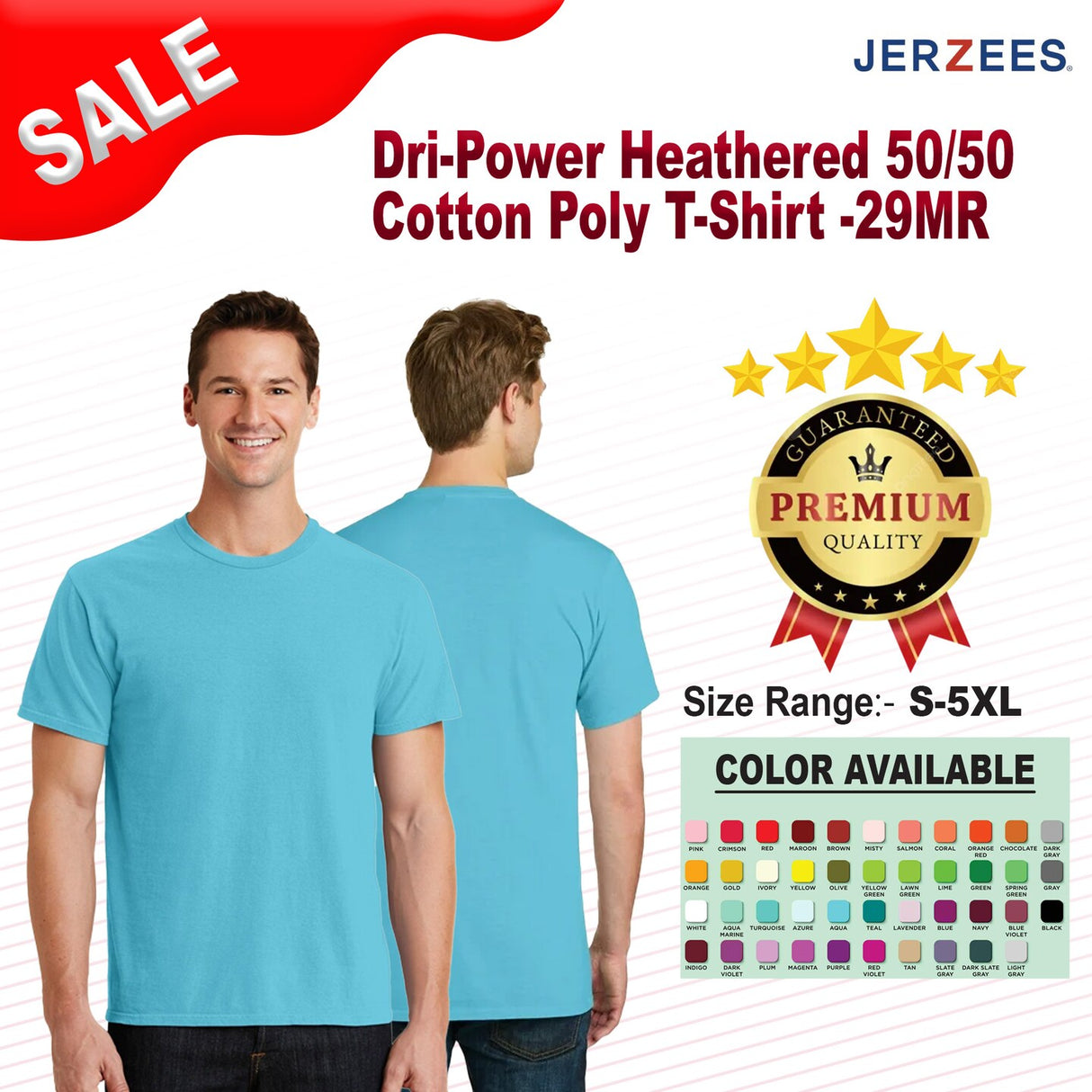 Jerzees® Dri Power Cotton Polyester Crewneck Short Sleeve T-Shirt