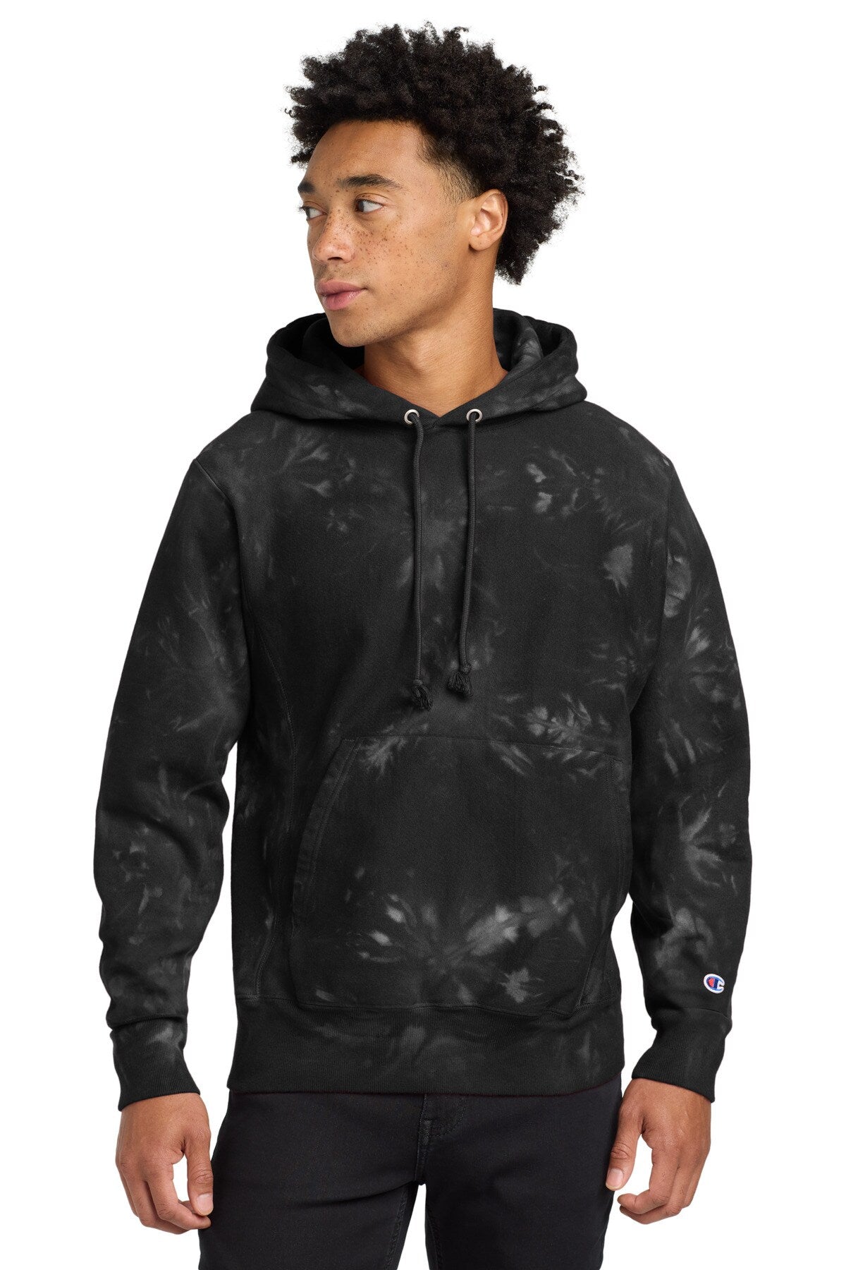 Champion® Scrunch Dye Tie-Dye Hooded Sweatshirt