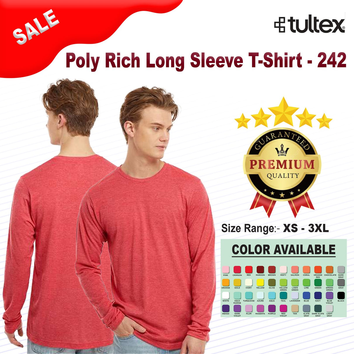 Tultex® Poly-Rich Long Sleeve Crewneck T-Shirt