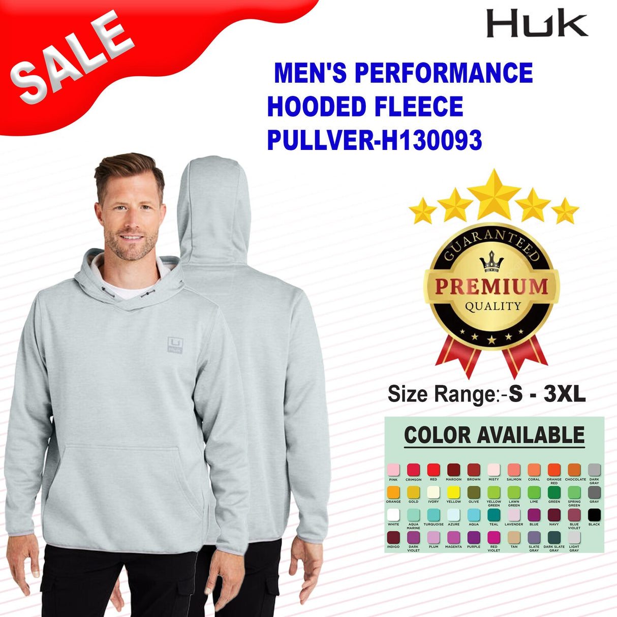 HUK® Men's Performance Hooded Fleece Pullover