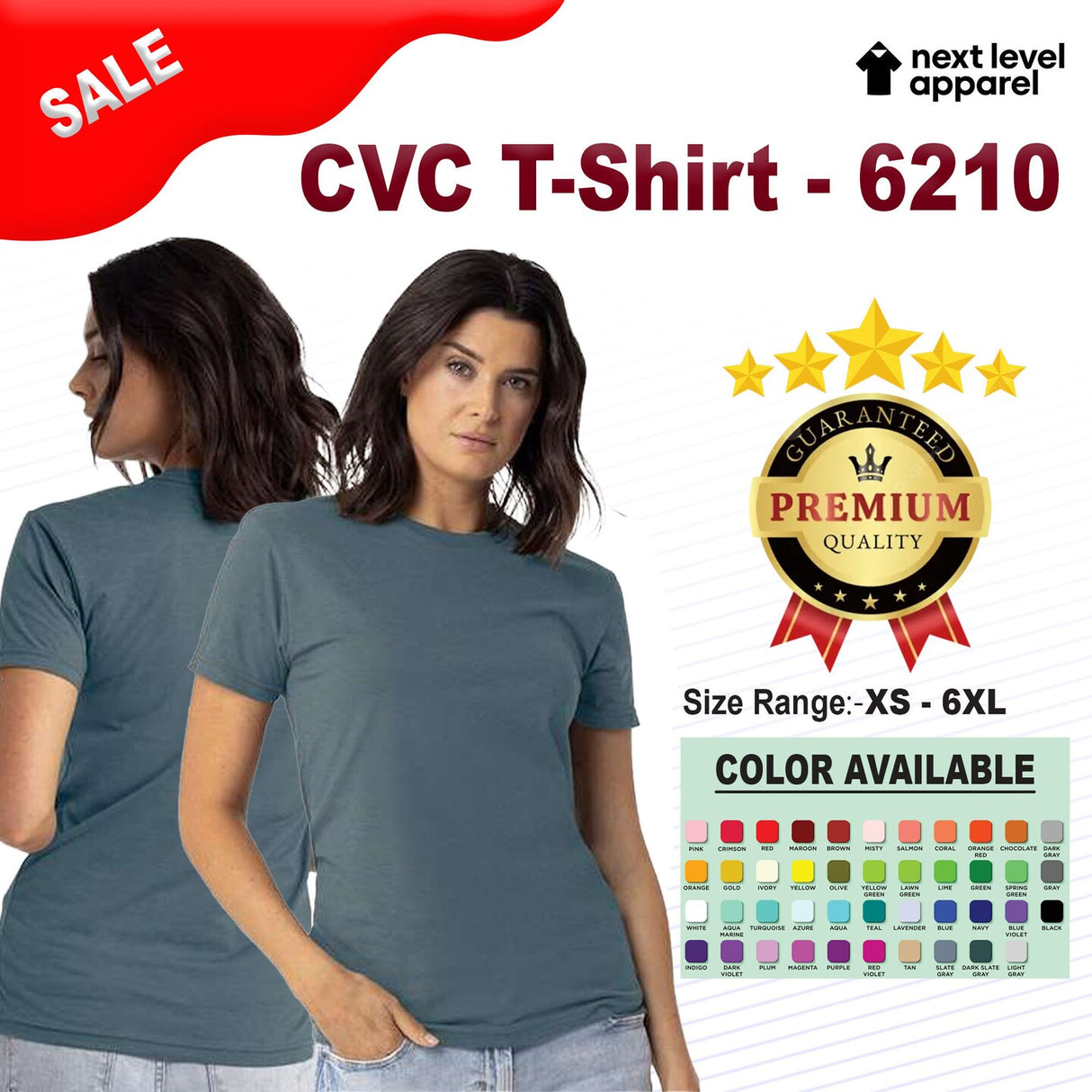 Next Level® Neutrals Unisex CVC Crew Neck Short Sleeve T-Shirt