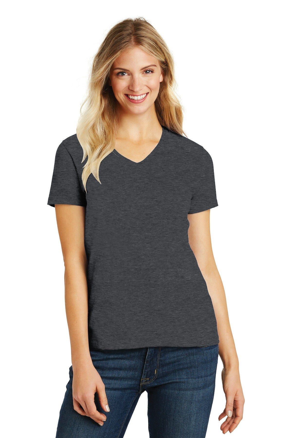 District® Women’s Perfect Blend Short Sleeve CVC V-Neck Tee