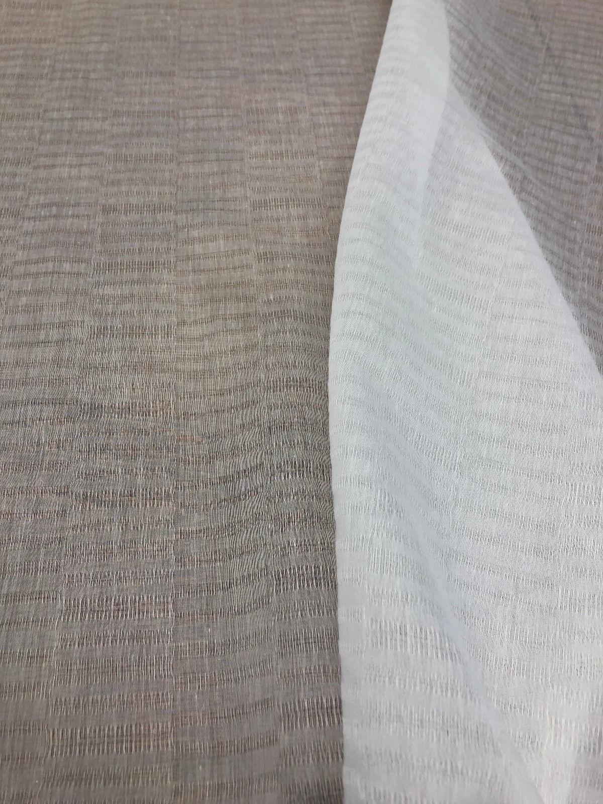NFP Facade Blanco Polyester Fabric - White Batist Look Sheer, 118" Width, 2.00" H 3.50" V Repeat (1 Yard)