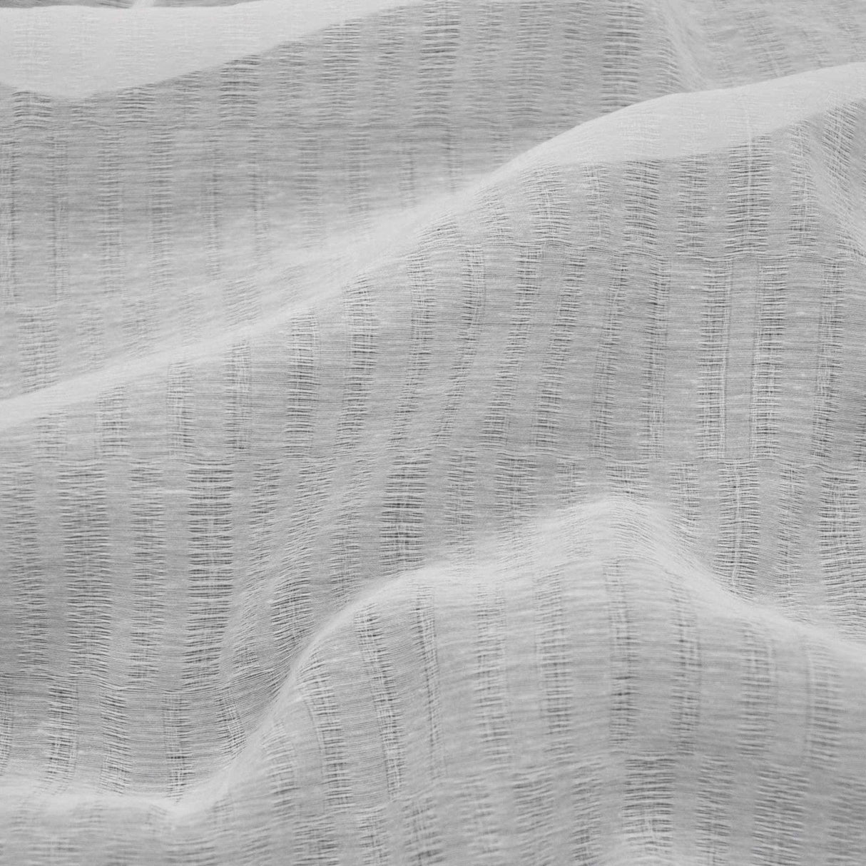 NFP Facade Blanco Polyester Fabric - White Batist Look Sheer, 118" Width, 2.00" H 3.50" V Repeat (1 Yard)