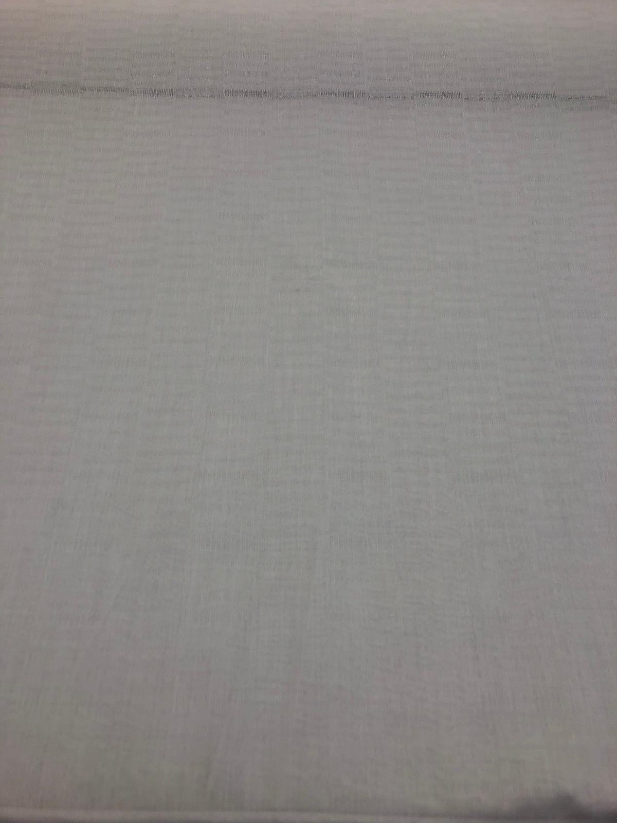 NFP Facade Blanco Polyester Fabric - White Batist Look Sheer, 118" Width, 2.00" H 3.50" V Repeat (1 Yard)