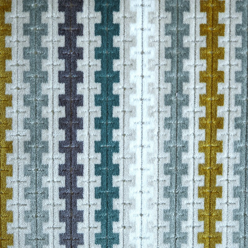 1 Yard Aiden Geo Cut Velvet Fabric Collection