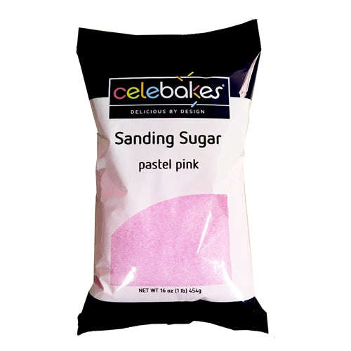 Pastel Pink Sanding Sugar - 16 Ounce