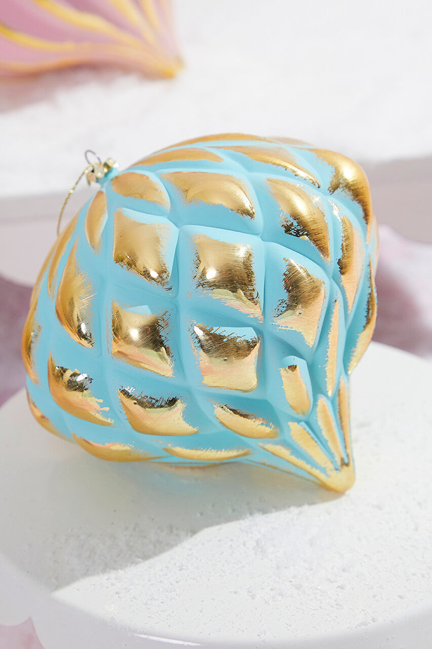5 Inch Mint Green & Gold Onion Ornament